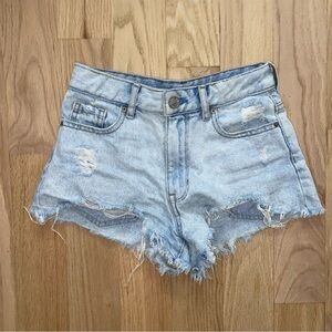 PacSun Light Blue Distressed Jean Shorts